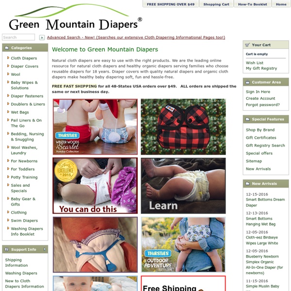 Green Mountain Diapers: Cloth diapers and diaper covers for baby