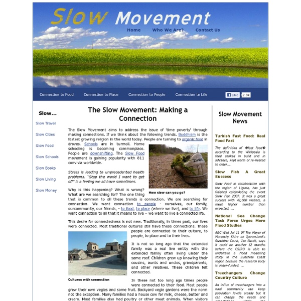 The Slow Movement: Making a Connection