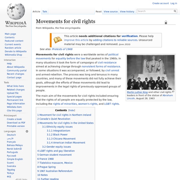 Movements for civil rights