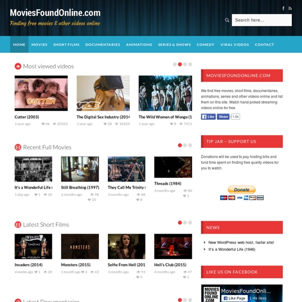 Free Movies & Documentaries - Movies Found Online - Watch free streaming films