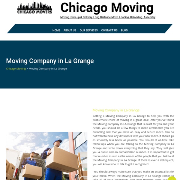 Moving Company in La Grange