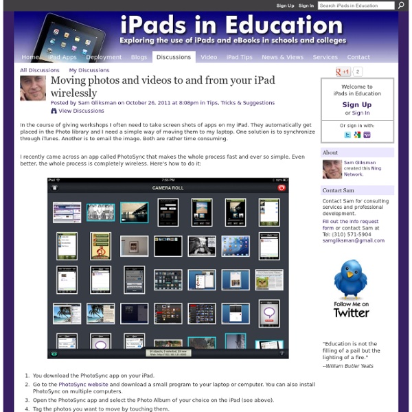 Moving photos and videos to and from your iPad wirelessly