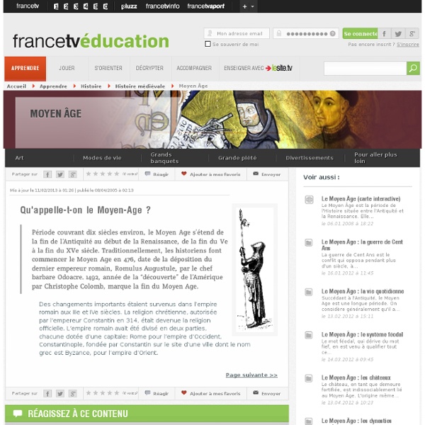 France 5 Education : Moyen Age - Accueil , l’art gothique, les impôts féodaux (gabelle, Dîme, Taille)