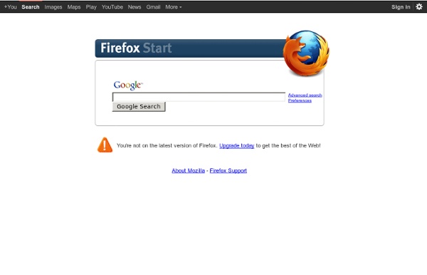 Page de démarrage Mozilla Firefox