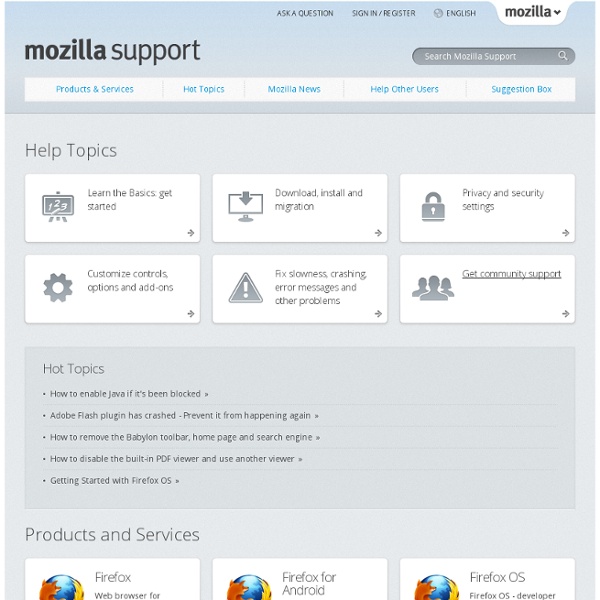 Firefox Support Home Page
