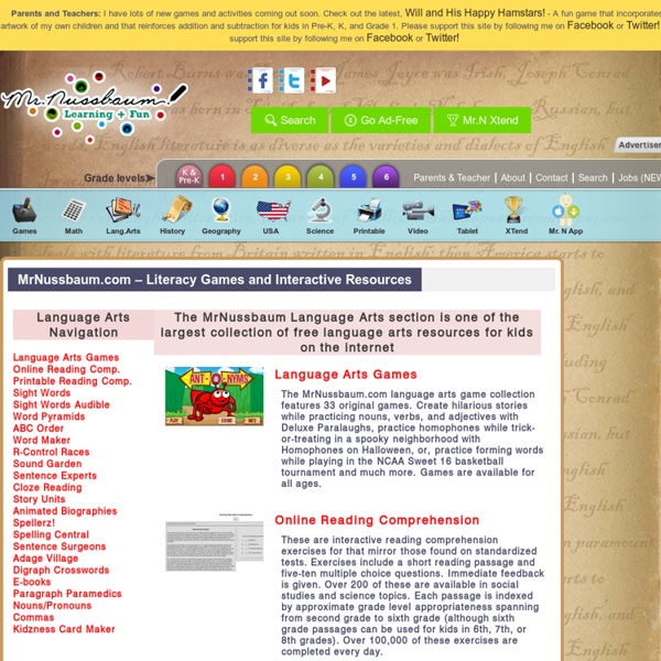Language Arts Games, Stories, Activities and More for Grades K – 8 «