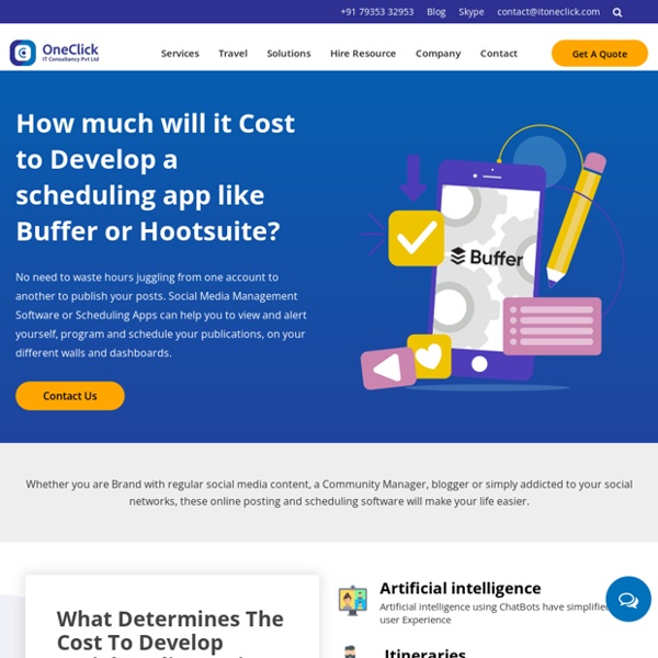 How much will it Cost to develop scheduling app like Buffer