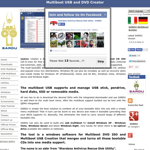 SARDU - Shardana Antivirus Rescue Disk Utility