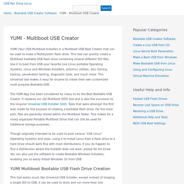 YUMI – Multiboot USB Creator