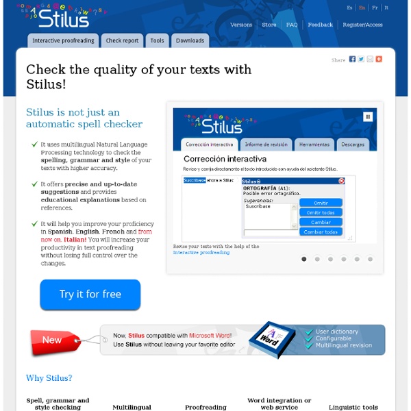 STILUS - Corrector ortográfico, gramatical y de estilo para español