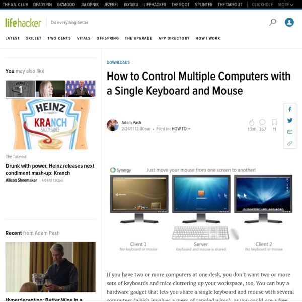 How to Control Multiple Computers with a Single Keyboard and Mouse