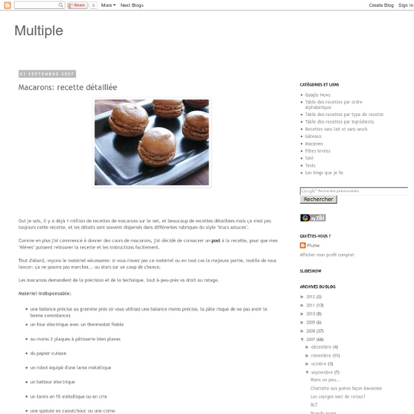 Macarons: recette détaillée
