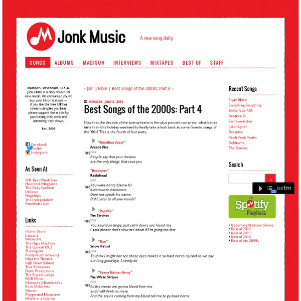 Jonk Music: Best Songs of the 2000s: Part 4