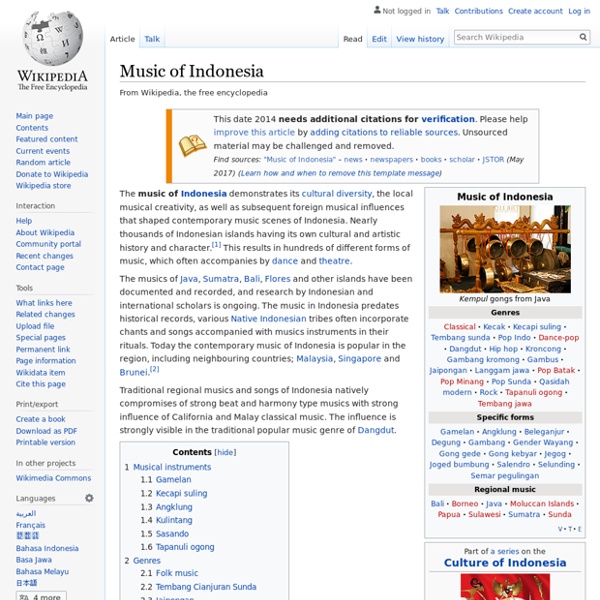 Music of Indonesia - Wikipedia