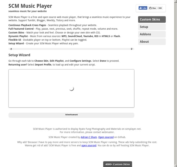 SCM Music Player - seamless music for your website