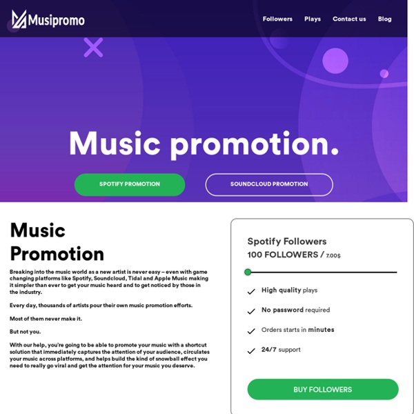 Music promotion. - Musipromo