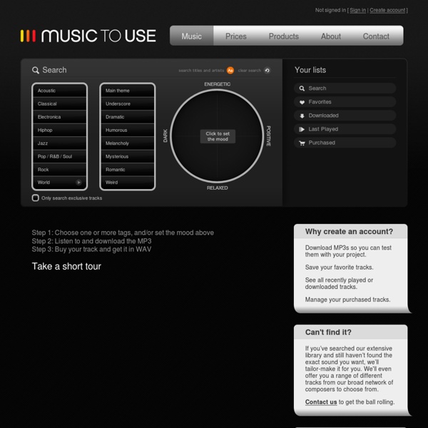 Music to use » Search