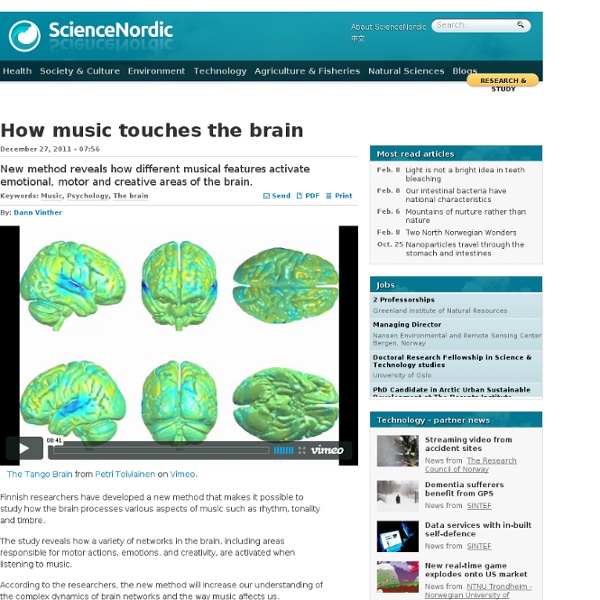 How music touches the brain