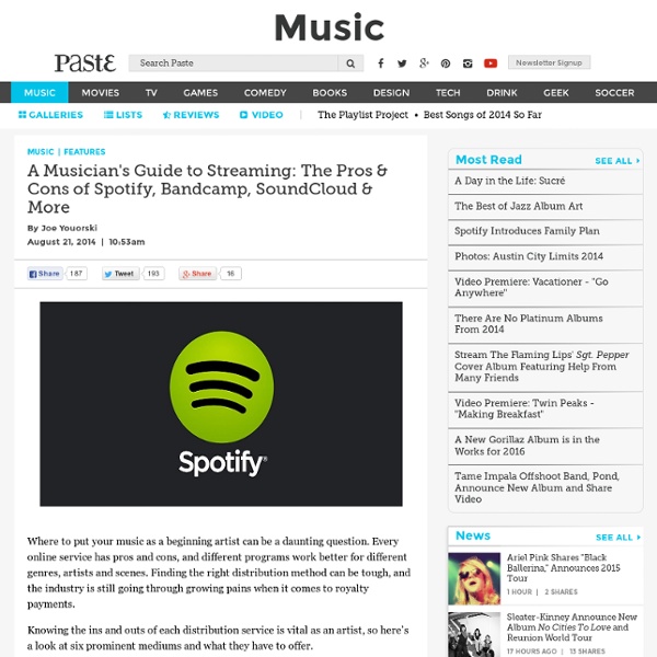 A Musician's Guide to Streaming: The Pros & Cons of Spotify, Bandcamp, SoundCloud & More