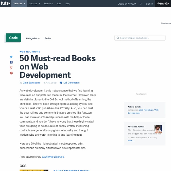50 Must-read Books on Web Development