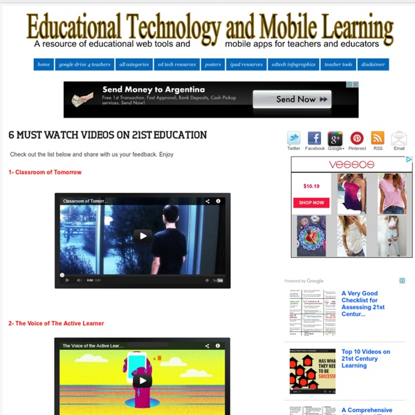 6 Must Watch Videos on 21st Education