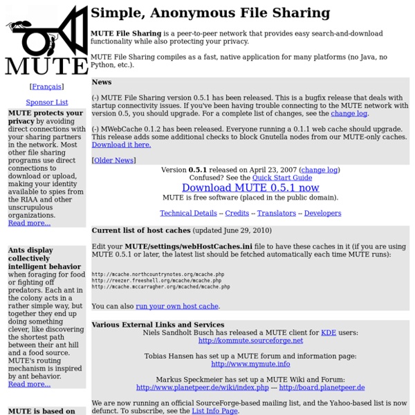 MUTE: Simple, Anonymous File Sharing