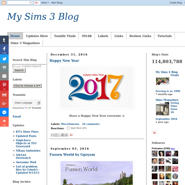 My Sims 3 Blog