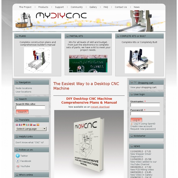 MyDIYCNC - Home of the DIY Desktop CNC Machine