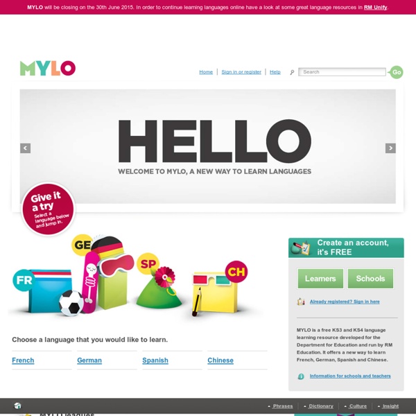 MYLO: a new way to learn languages