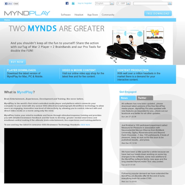 MyndPlay - Mind controlled movies and video training platform