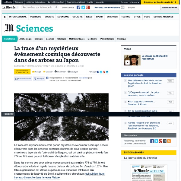 La trace d'un mystérieux événement cosmique découverte dans des arbres au Japon