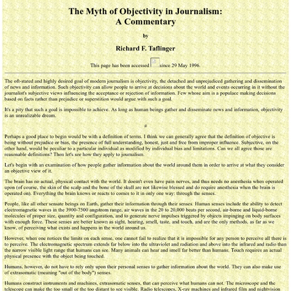 The Myth of Objectivity in Journalism