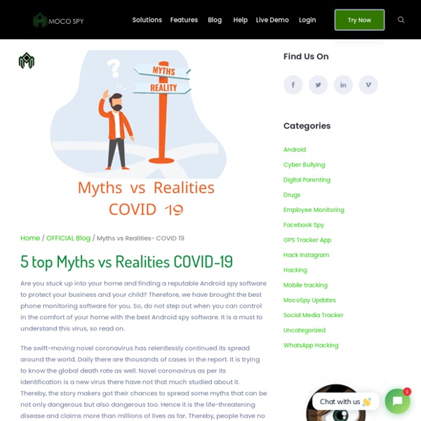 5 Top Myths Vs Realities COVID-19 - MocoSpy