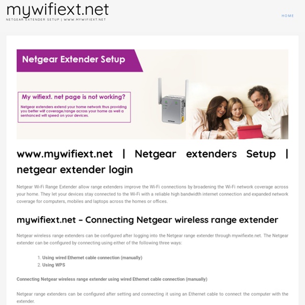 Netgear extender setup