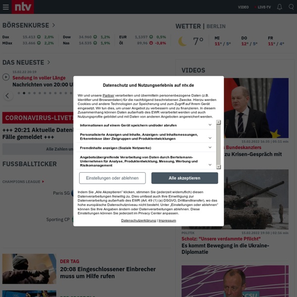 Nachrichten, aktuelle Schlagzeilen und Videos - n-tv.de