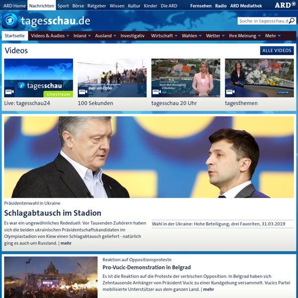 Aktuelle Nachrichten - Inland Ausland Wirtschaft Kultur Sport - ARD Tagesschau