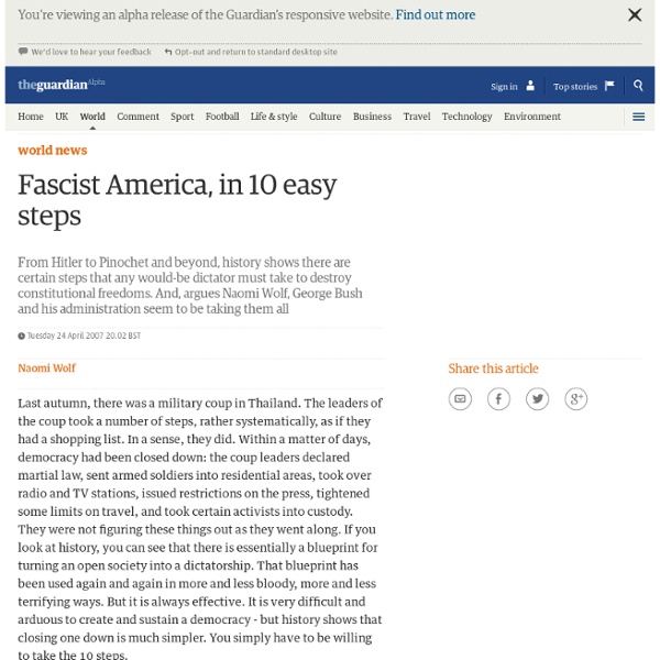 Naomi Wolf: Fascist America, in 10 easy steps