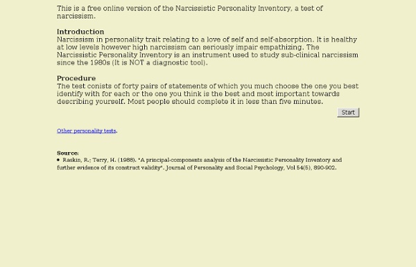Narcissism Test