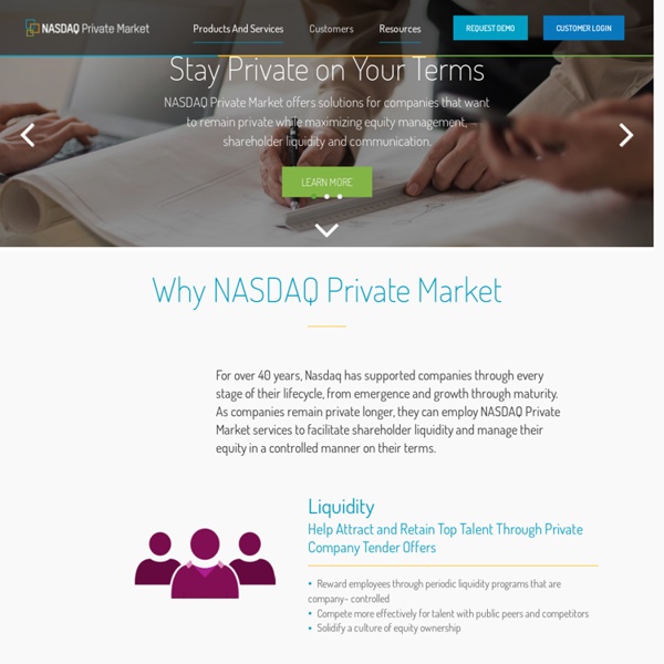 SecondMarket - Secondary Market for Alternative Investments, Private Company Stock
