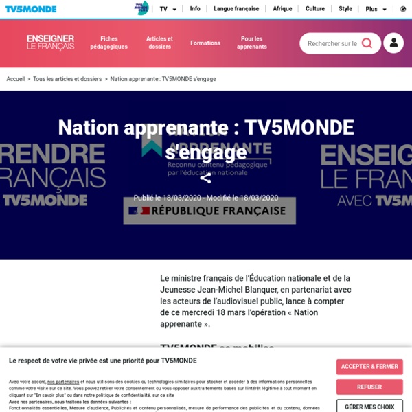 Nation apprenante : TV5MONDE s'engage