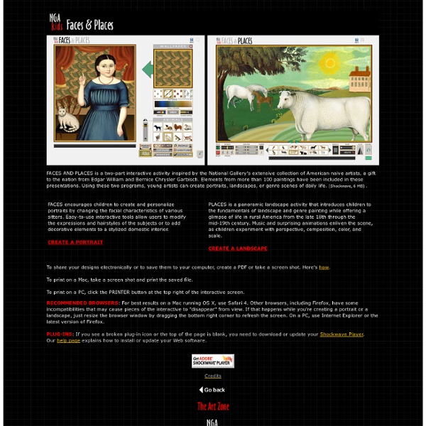 National Gallery of Art NGAkids FACES AND PLACES - American Folk Art interactive