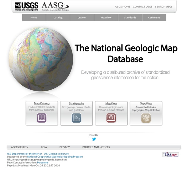 NATIONAL GEOLOGIC MAP DATABASE - HOMEPAGE