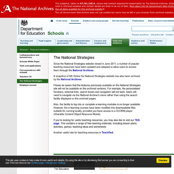 The National Strategies - Schools
