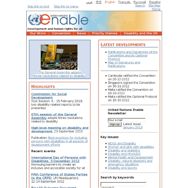 Enable - Work of the United Nations for Persons with Disabilities