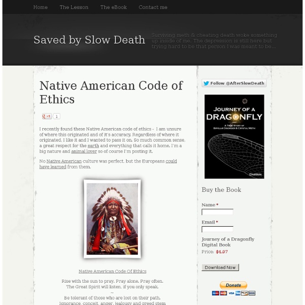 Native American Code Of Ethics