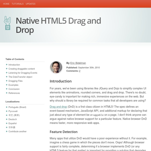 Native HTML5 Drag and Drop