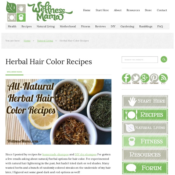 All Natural Herbal Hair Color Recipes