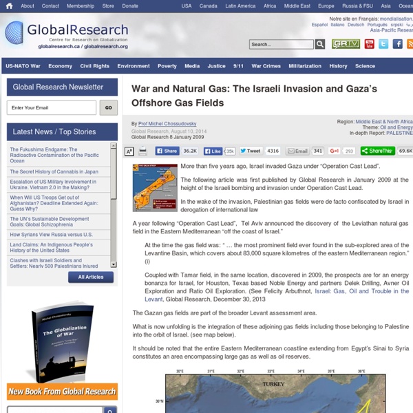 War and Natural Gas: The Israeli Invasion and Gaza’s Offshore Gas Fields