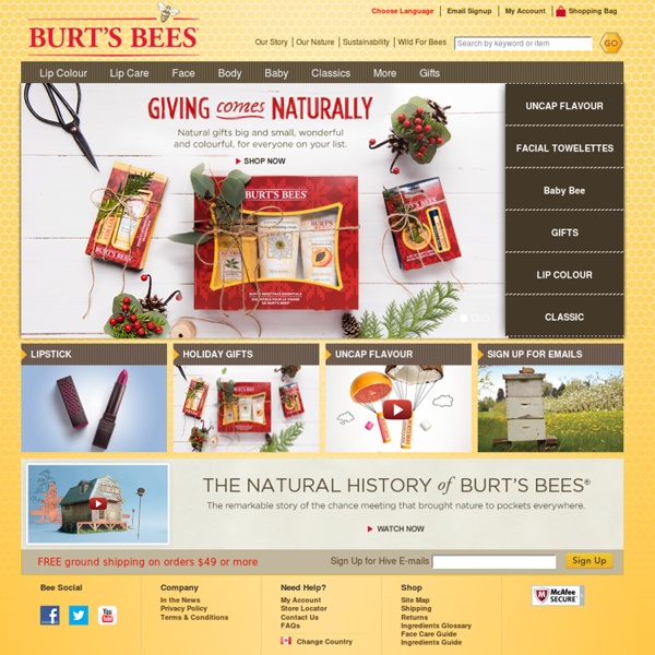 Burt's Bees - Natural Skin Care, Natural Beauty and Natural Personal Care Products