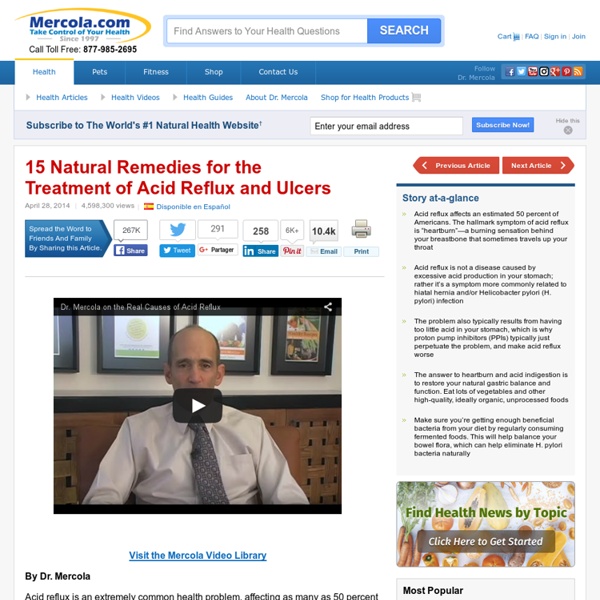 Natural Remedies for the Treatment of Acid Reflux and Ulcers
